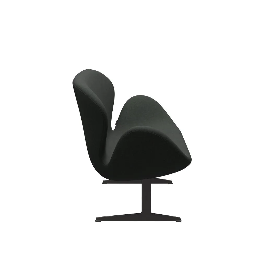 Fritz Hansen Swan™ Sofa 2 Seater, Warm Graphite/Fiord Black Multicoloured
