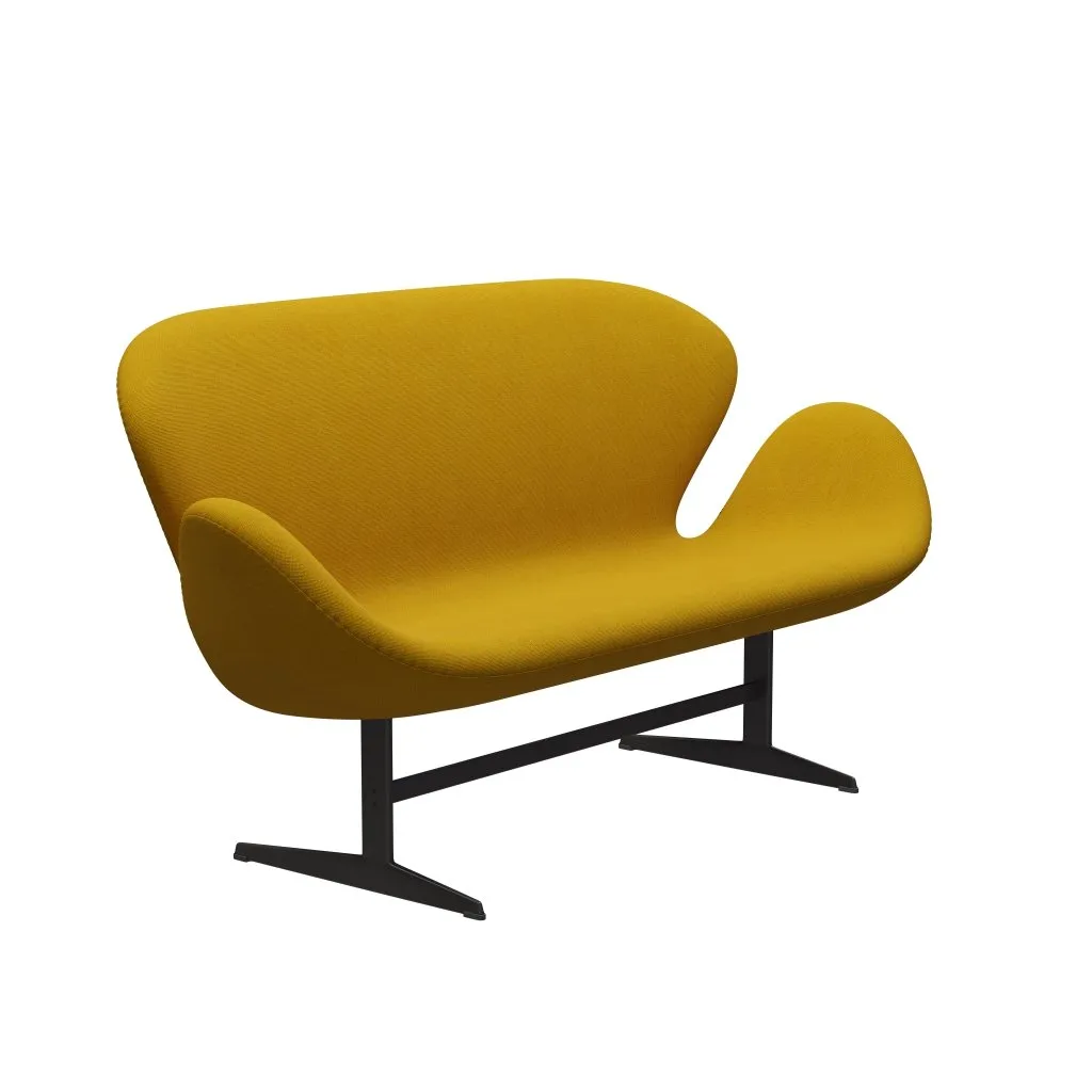 Fritz Hansen Swan™ Sofa 2 Seater, Warm Graphite/Hallingdal Mustard