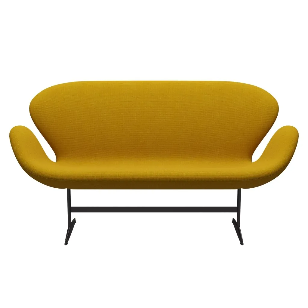 Fritz Hansen Swan™ Sofa 2 Seater, Warm Graphite/Hallingdal Mustard