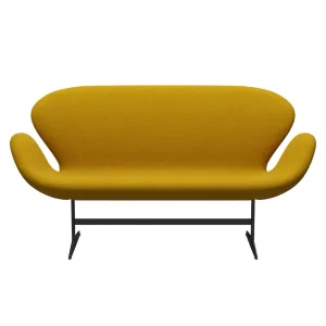 Fritz Hansen Swan™ Sofa 2 Seater, Warm Graphite/Hallingdal Mustard