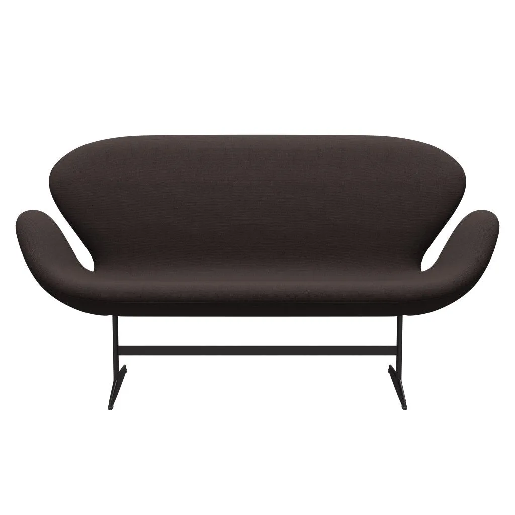Fritz Hansen Swan™ Sofa 2 Seater, Warm Graphite/Steelcut Dark Earth Brown