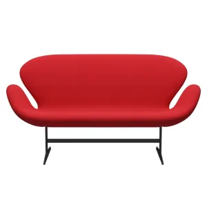 Fritz Hansen Swan™ Sofa 2 Seater, Warm Graphite/Steelcut Neon Red