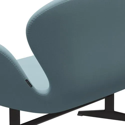 Fritz Hansen Swan™ Sofa 2 Seater, Warm Graphite/Steelcut Pastel Blue