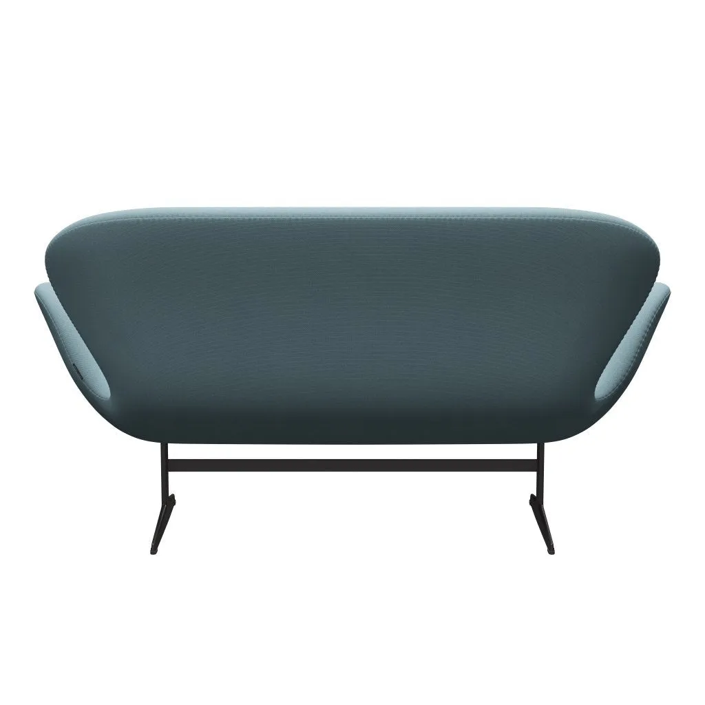 Fritz Hansen Swan™ Sofa 2 Seater, Warm Graphite/Steelcut Pastel Blue