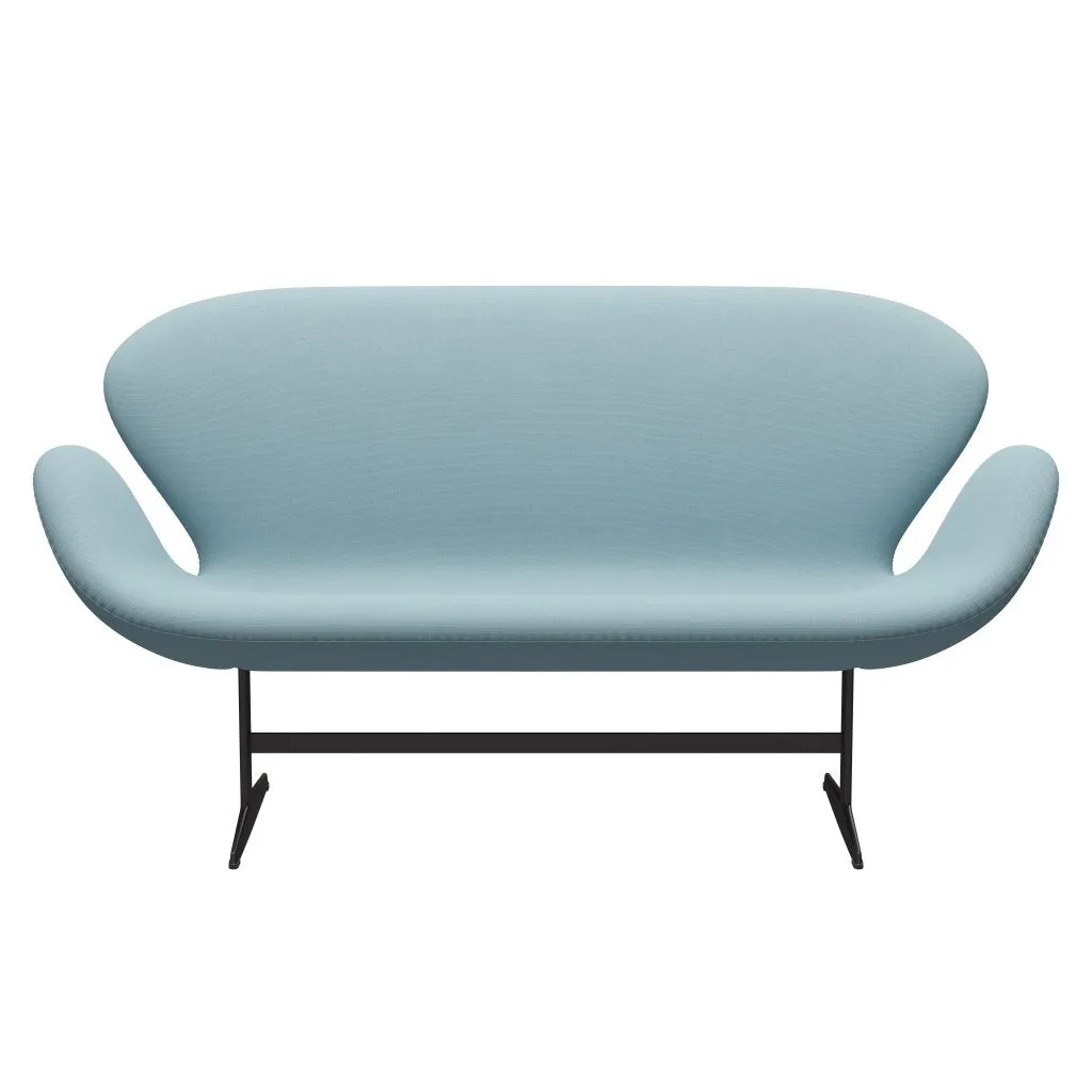 Fritz Hansen Swan™ Sofa 2 Seater, Warm Graphite/Steelcut Pastel Blue