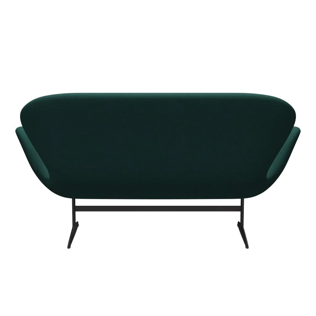 Fritz Hansen Swan™ Sofa 2 Seater, Warm Graphite/Steelcut Trio Dark Green
