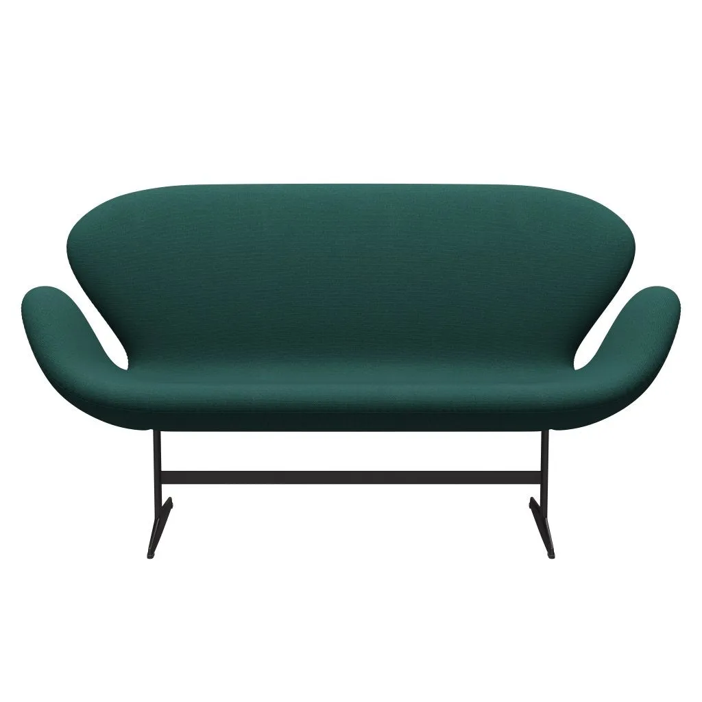 Fritz Hansen Swan™ Sofa 2 Seater, Warm Graphite/Steelcut Trio Dark Green