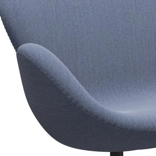 Fritz Hansen Swan™ Sofa 2 Seater, Warm Graphite/Steelcut Trio White/Blue