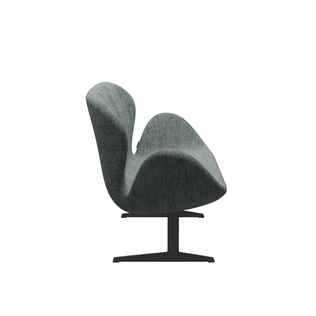 Fritz Hansen Swan™ Sofa 2 Seater, Warm Graphite/Sunniva Black/White