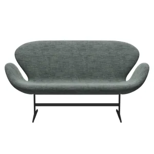 Fritz Hansen Swan™ Sofa 2 Seater, Warm Graphite/Sunniva Black/White