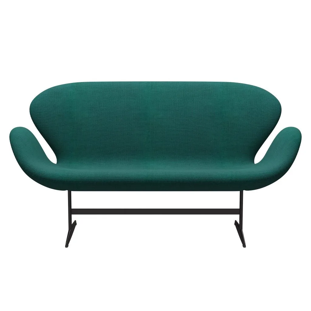 Fritz Hansen Swan™ Sofa 2 Seater, Warm Graphite/Sunniva Green