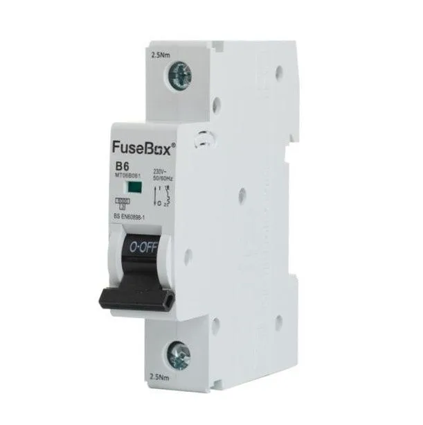 FuseBox MT06B251 B CURVE MCB 6kA 1P 25A