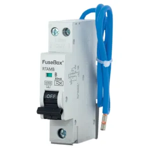 FuseBox RTAMB16 Mini 16A B-Curve RCBO 2 Pole 30mA 6kA Type A  (PIMO10)