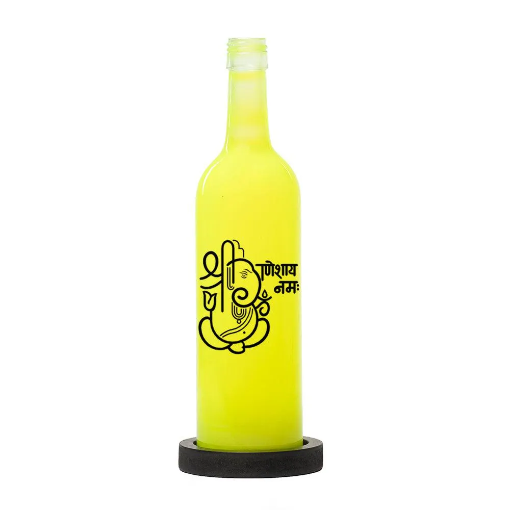 Ganesh Mantra Inlit Lamp (Fl. Yellow)