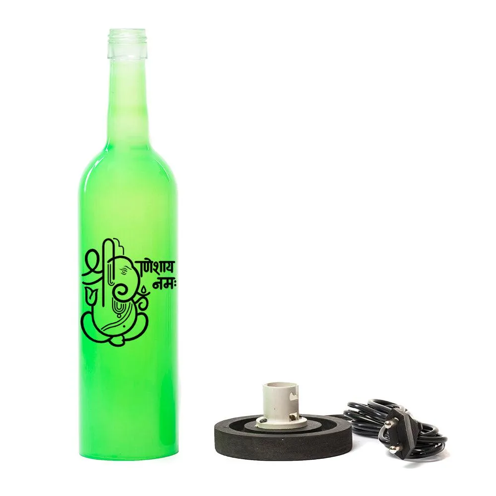 Ganesh Mantra Inlit Lamp (Green)