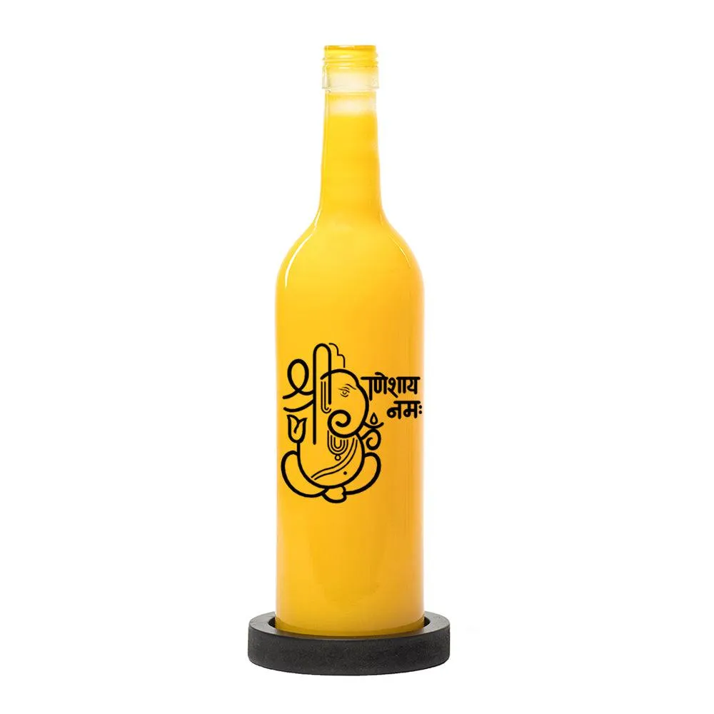 Ganesh Mantra Inlit Lamp (Yellow)