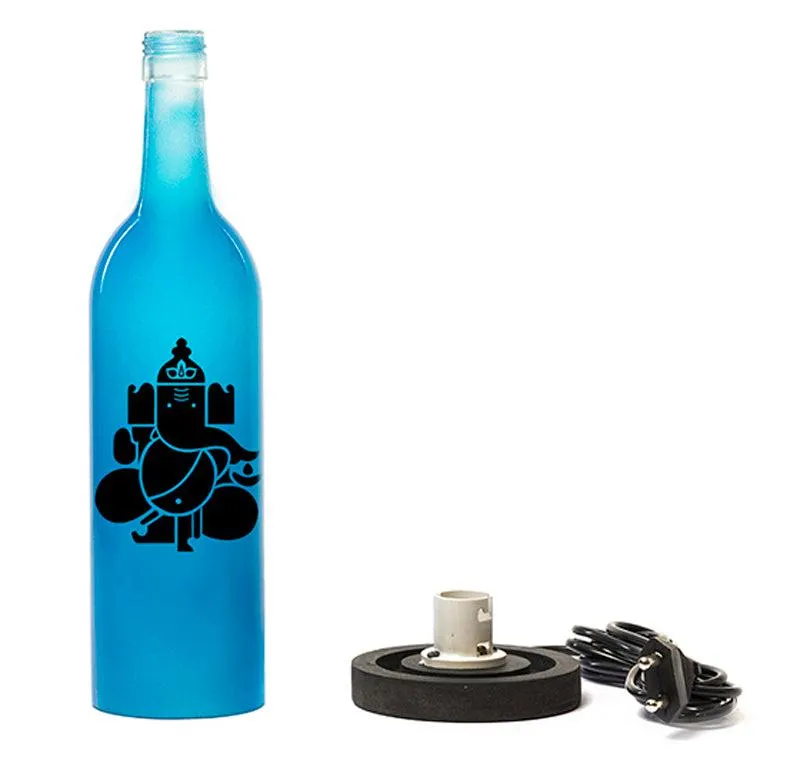 Ganesha Glory Inlit Lamp (Blue)