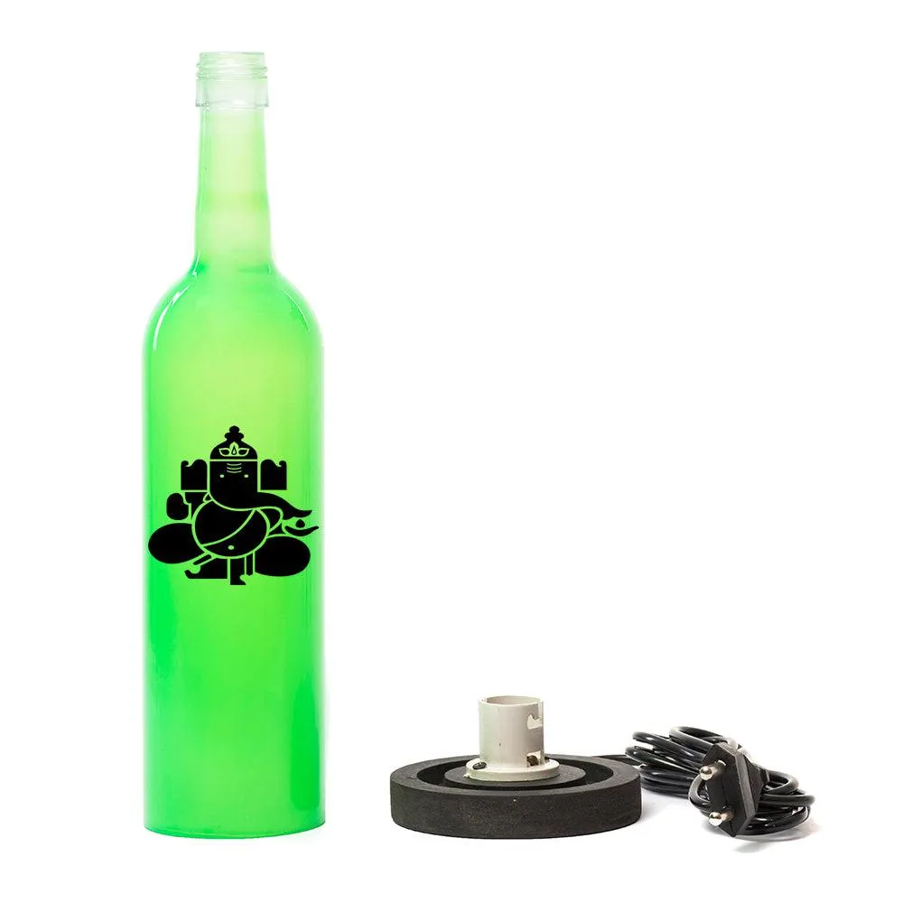 Ganesha Glory Inlit Lamp (Green)