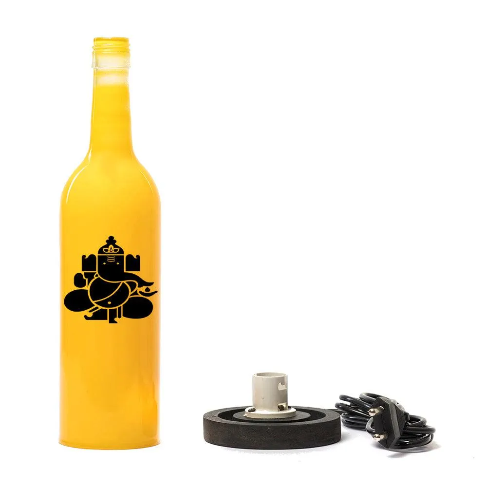 Ganesha Glory Inlit Lamp (Yellow)