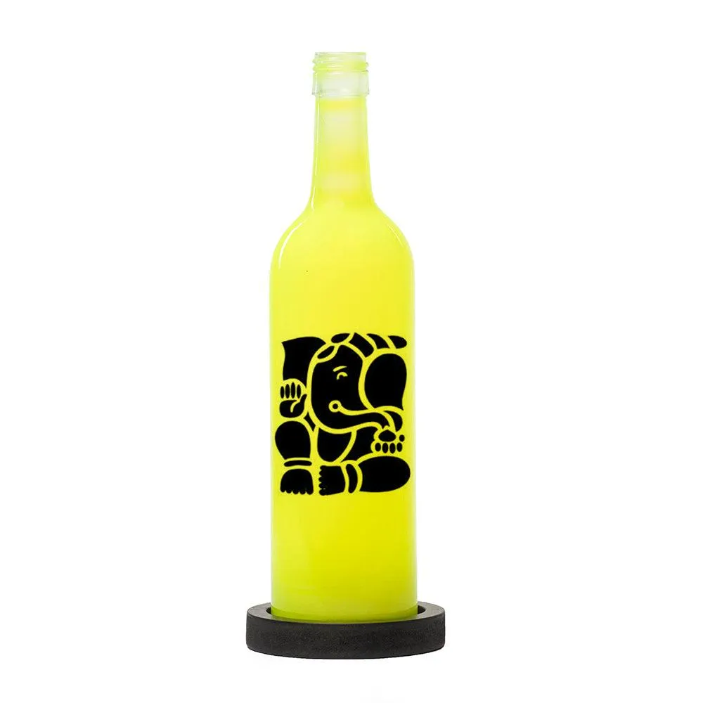 Ganesha Inlit Lamp (Fl. Yellow)