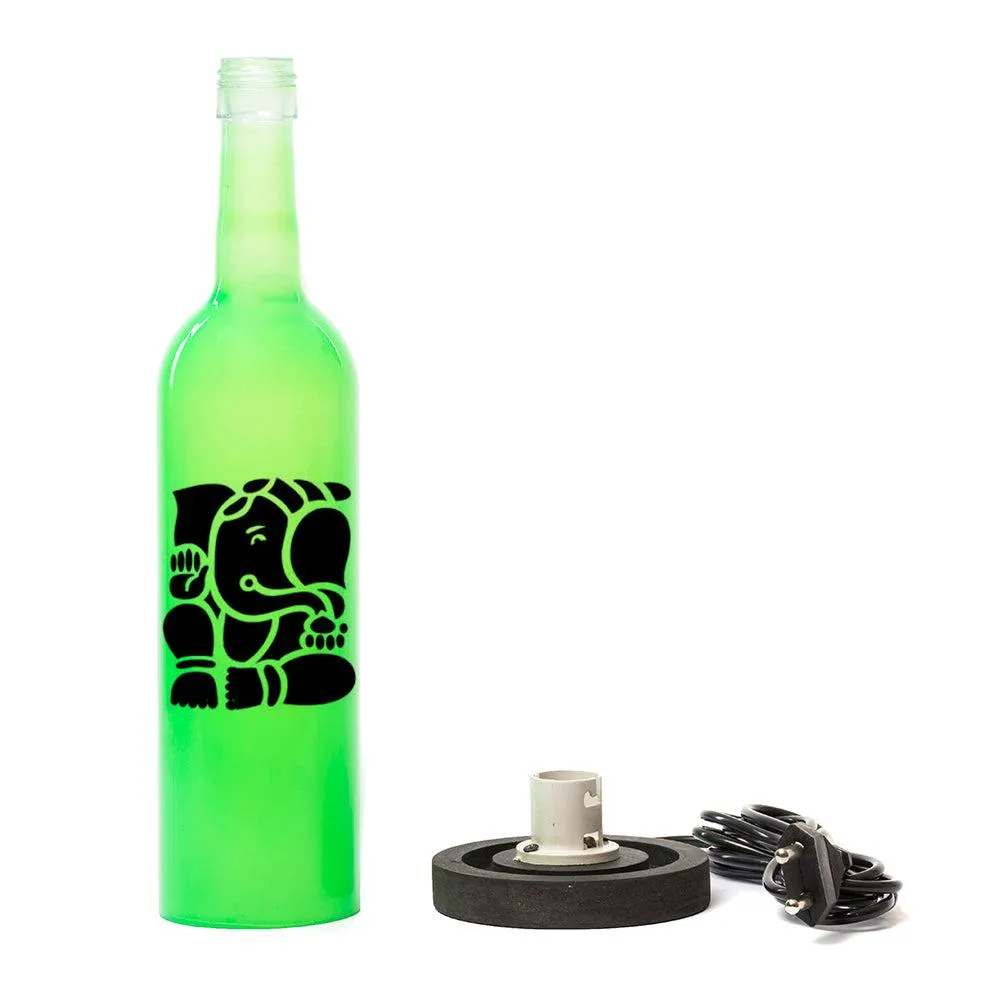Ganesha Inlit Lamp (Green)