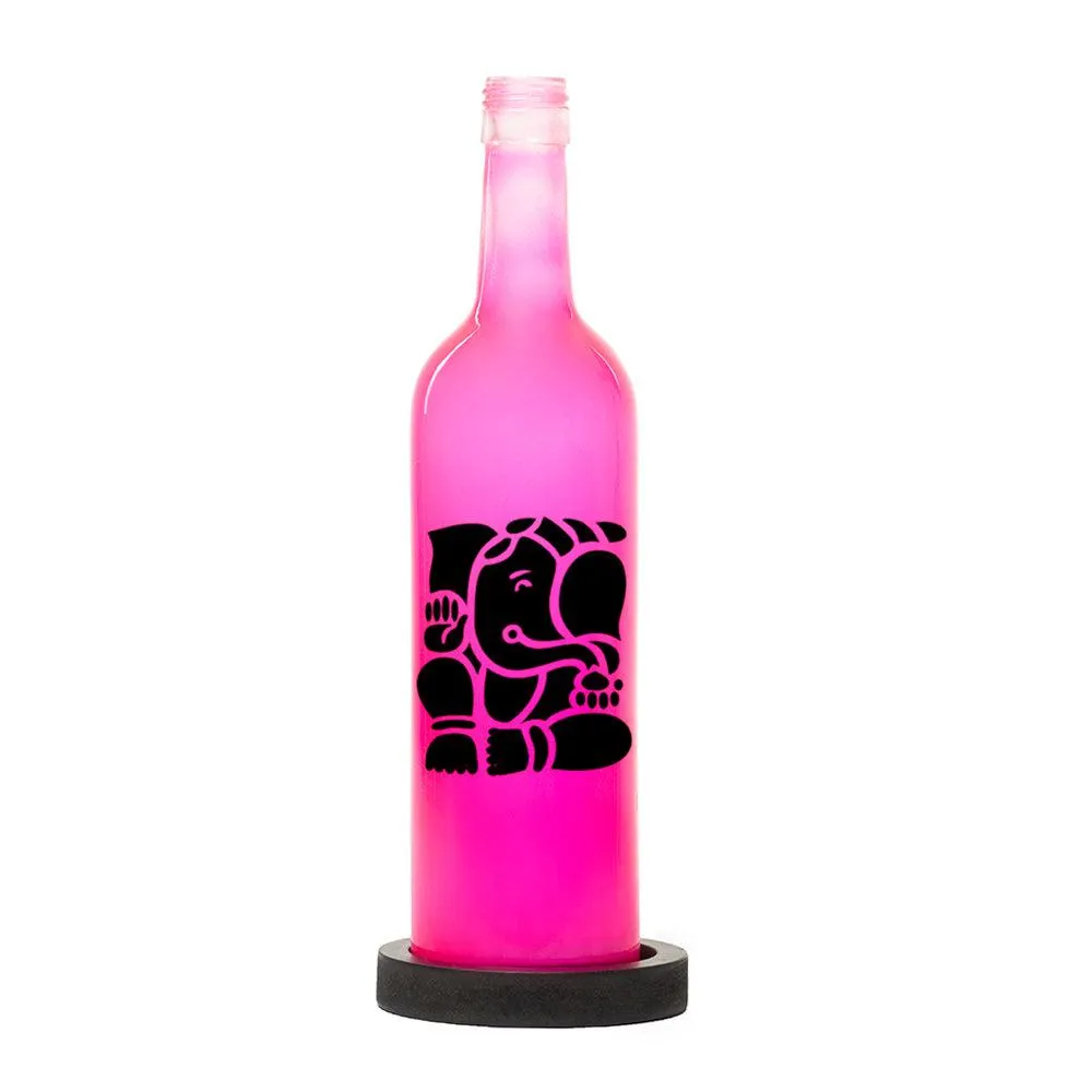Ganesha Inlit Lamp (Pink)