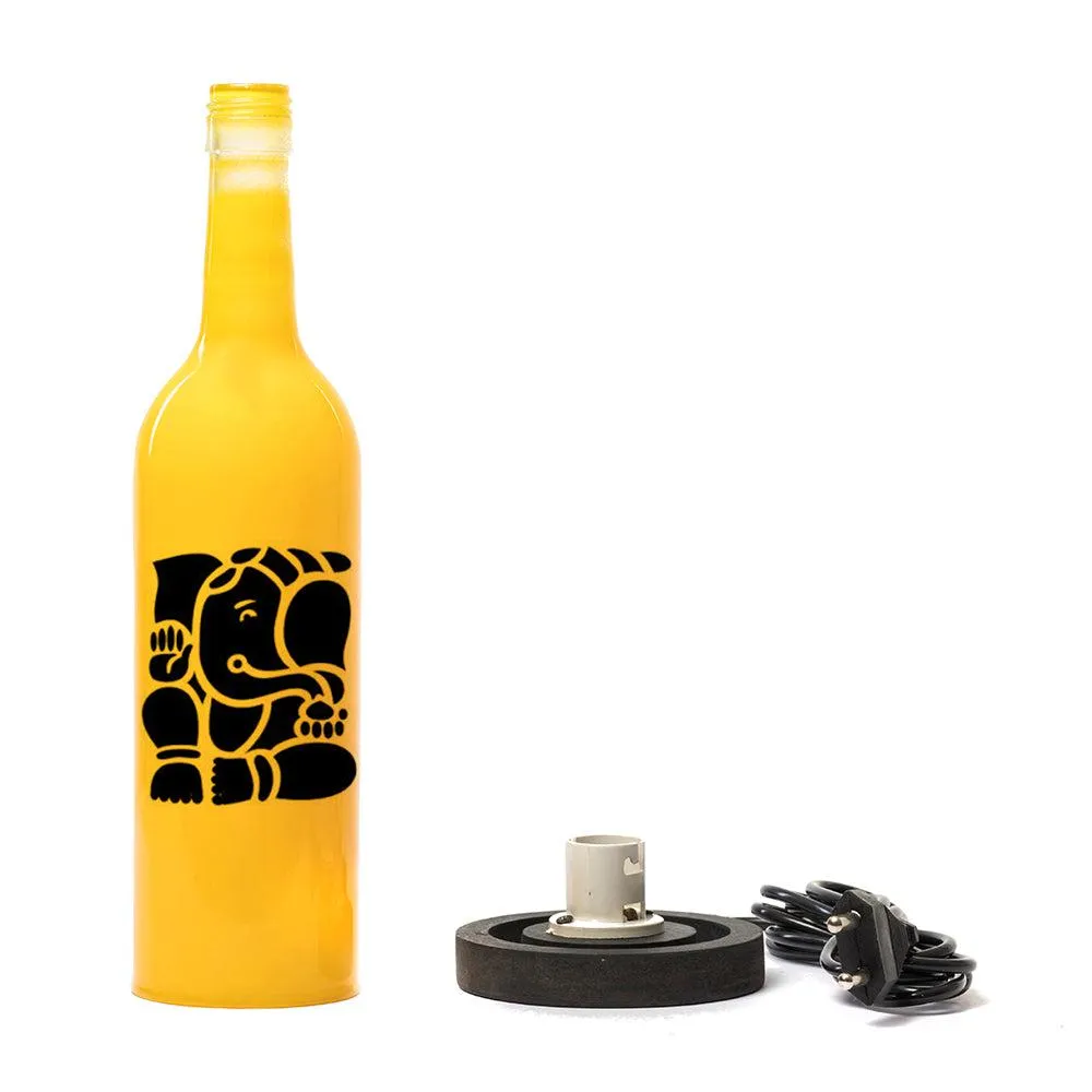 Ganesha Inlit Lamp (Yellow)