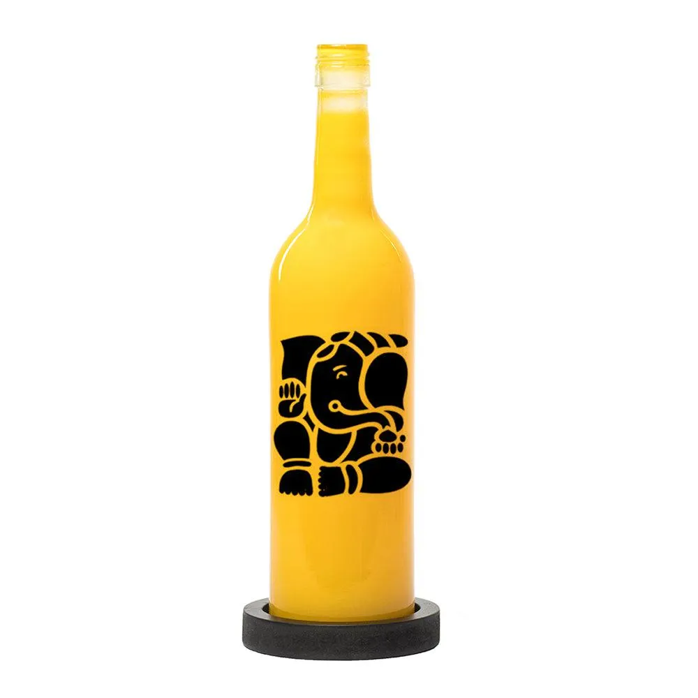Ganesha Inlit Lamp (Yellow)