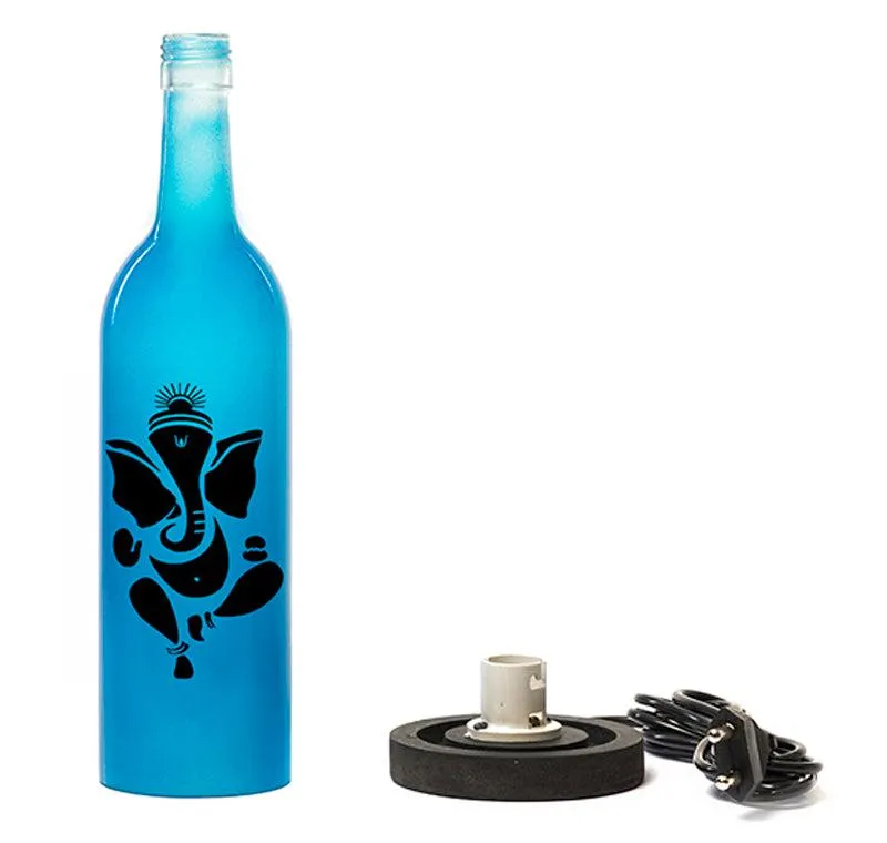 Ganpati Bappa Inlit Lamp (Blue)
