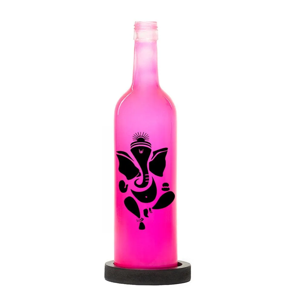 Ganpati Bappa Inlit Lamp (Pink)