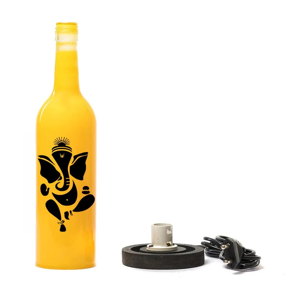 Ganpati Bappa Inlit Lamp (Yellow)