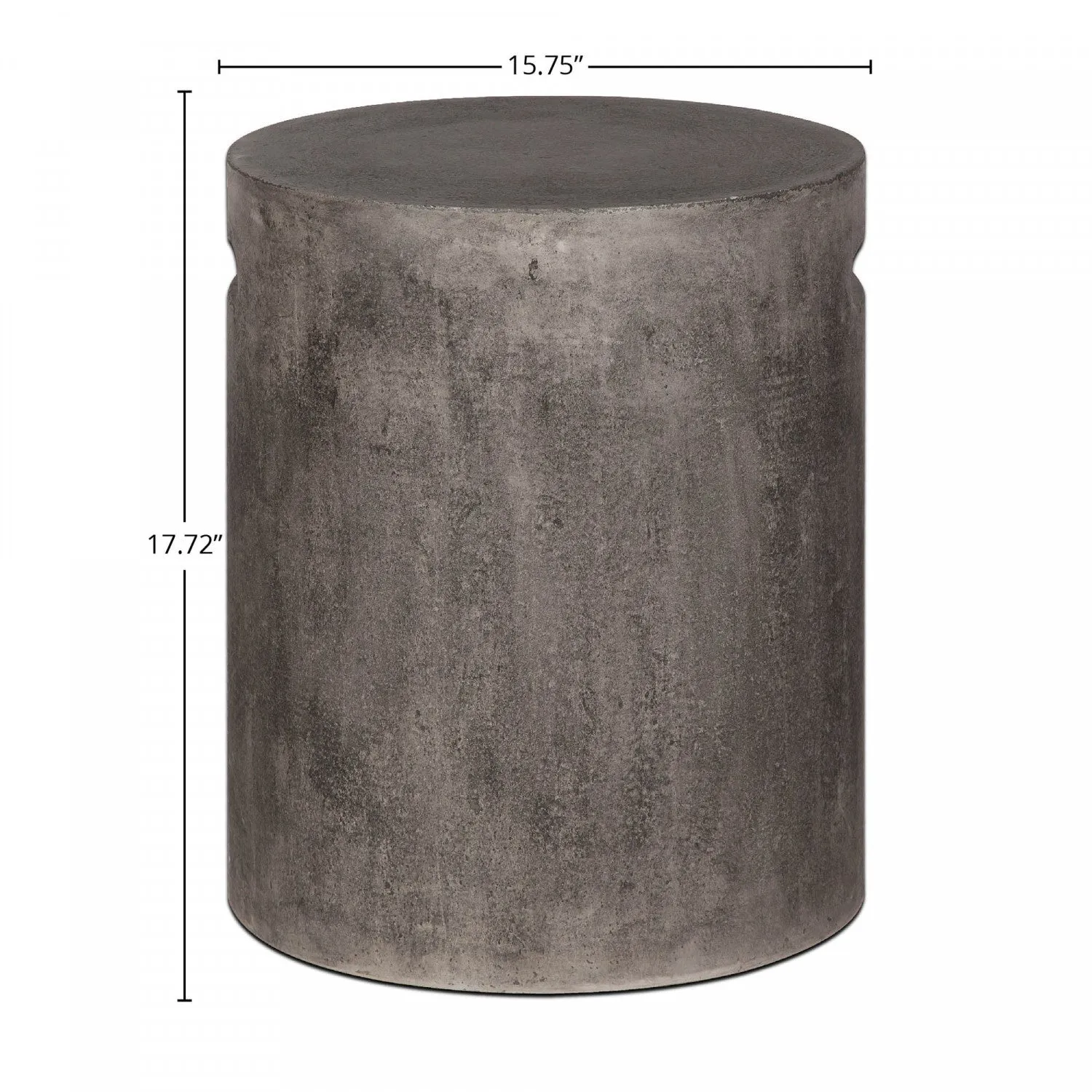 Gavrin Round Side Table With Handle - Dark Grey