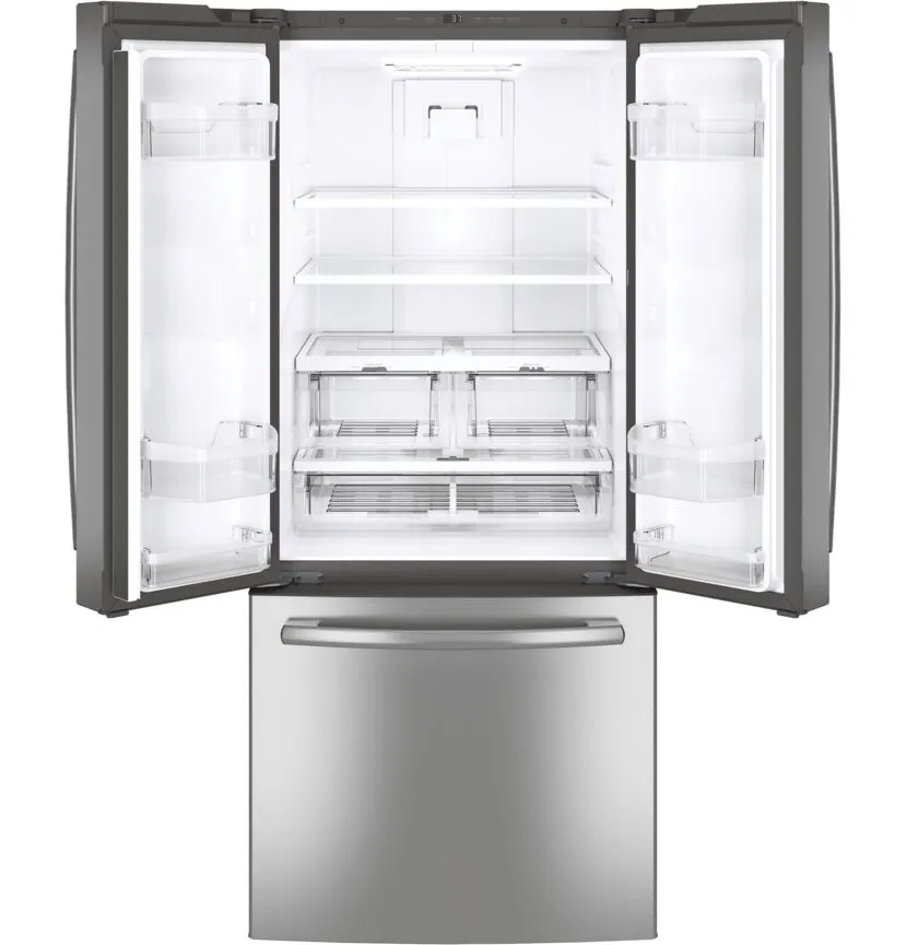 GE Fingerprint Resistant Stainless 30" French Door Refrigerator (20.8 cu ft)- GNE21DYRKFS