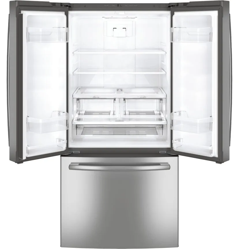 GE Fingerprint Resistant Stainless 33" French Door Refrigerator (24.8 cu ft)- GNE25DYRKFS