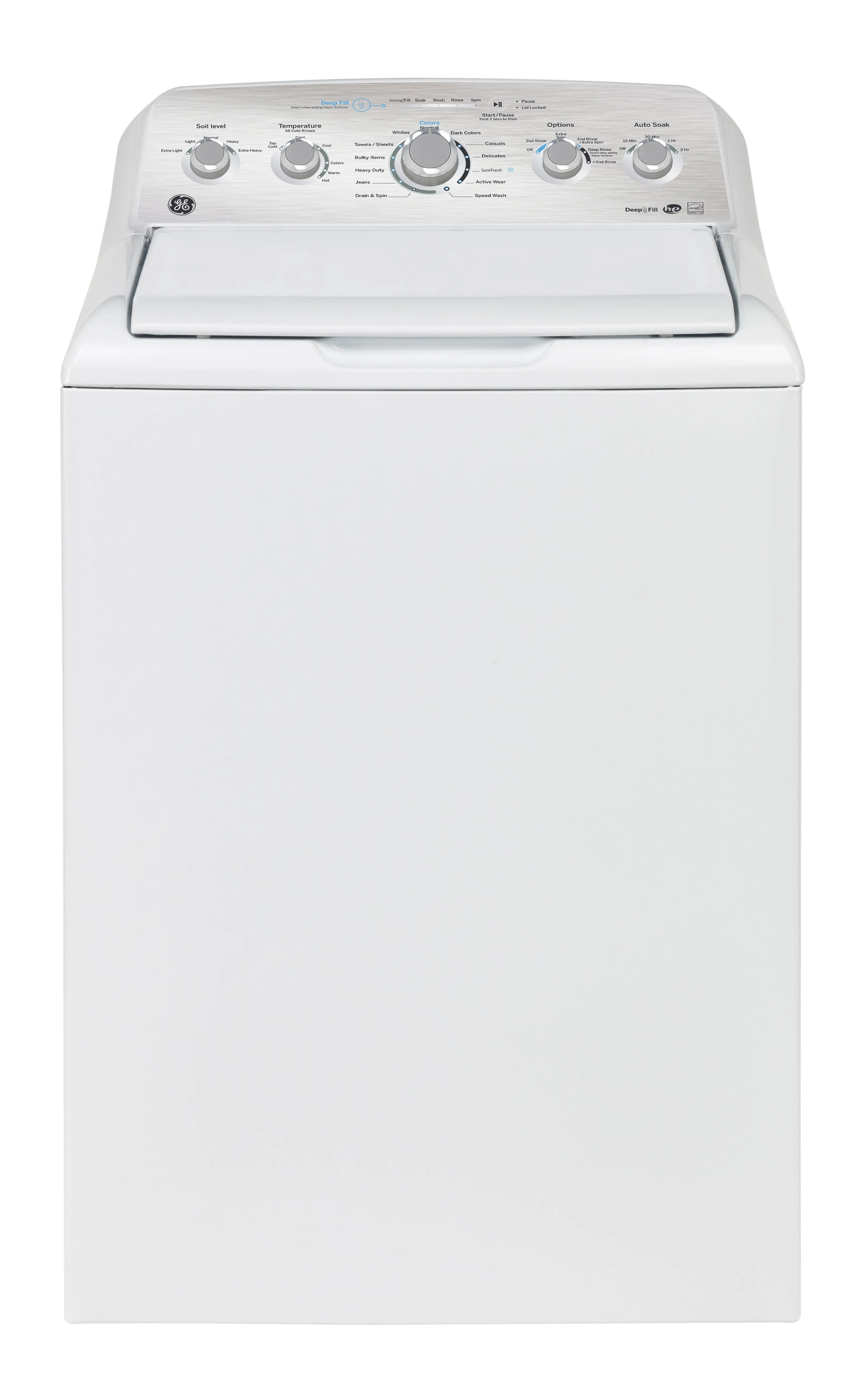 GE White Top-Load Washer with SaniFresh Cycle (4.9 Cu. Ft.) - GTW490BMRWS