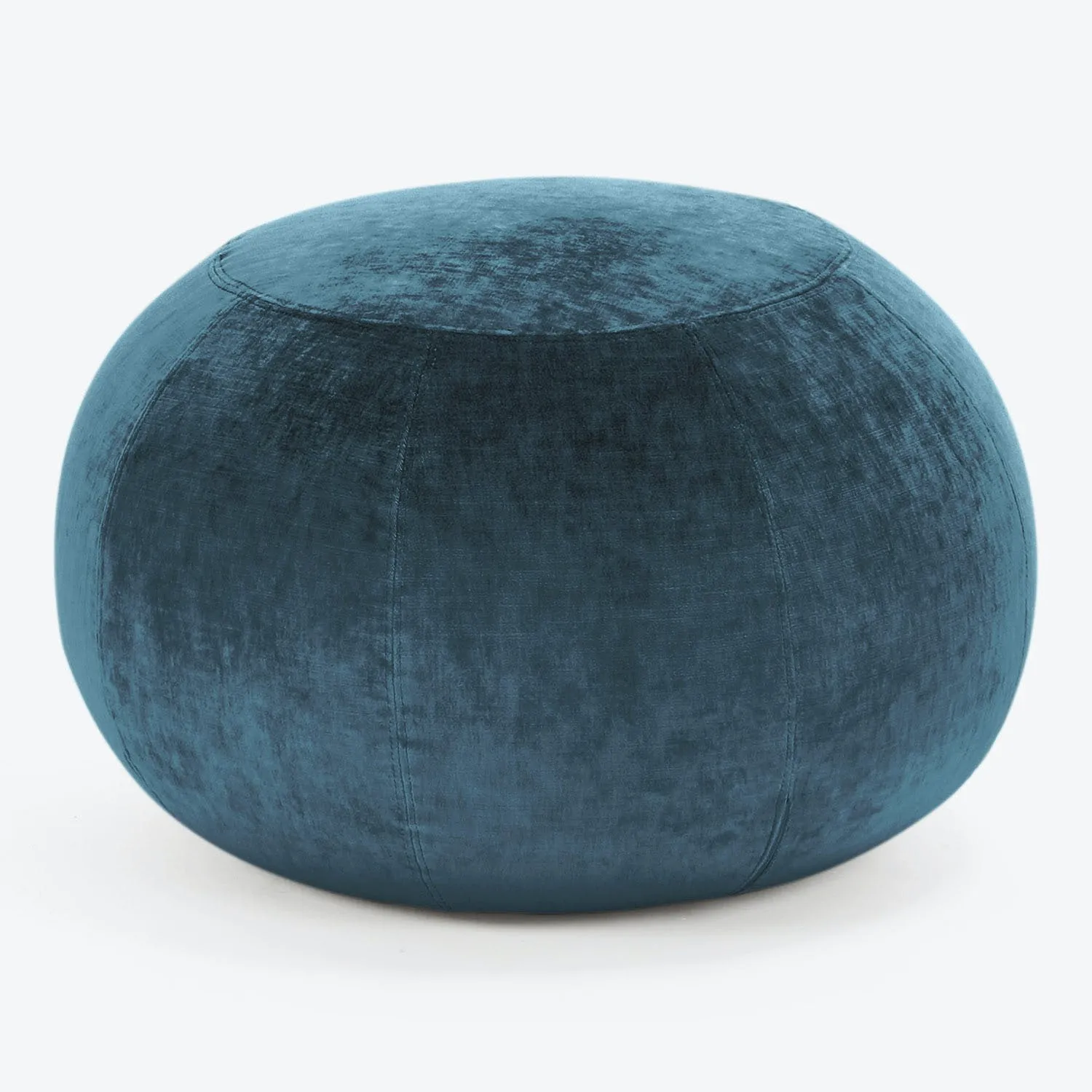 Geo Crushed Velvet Ottoman, Small