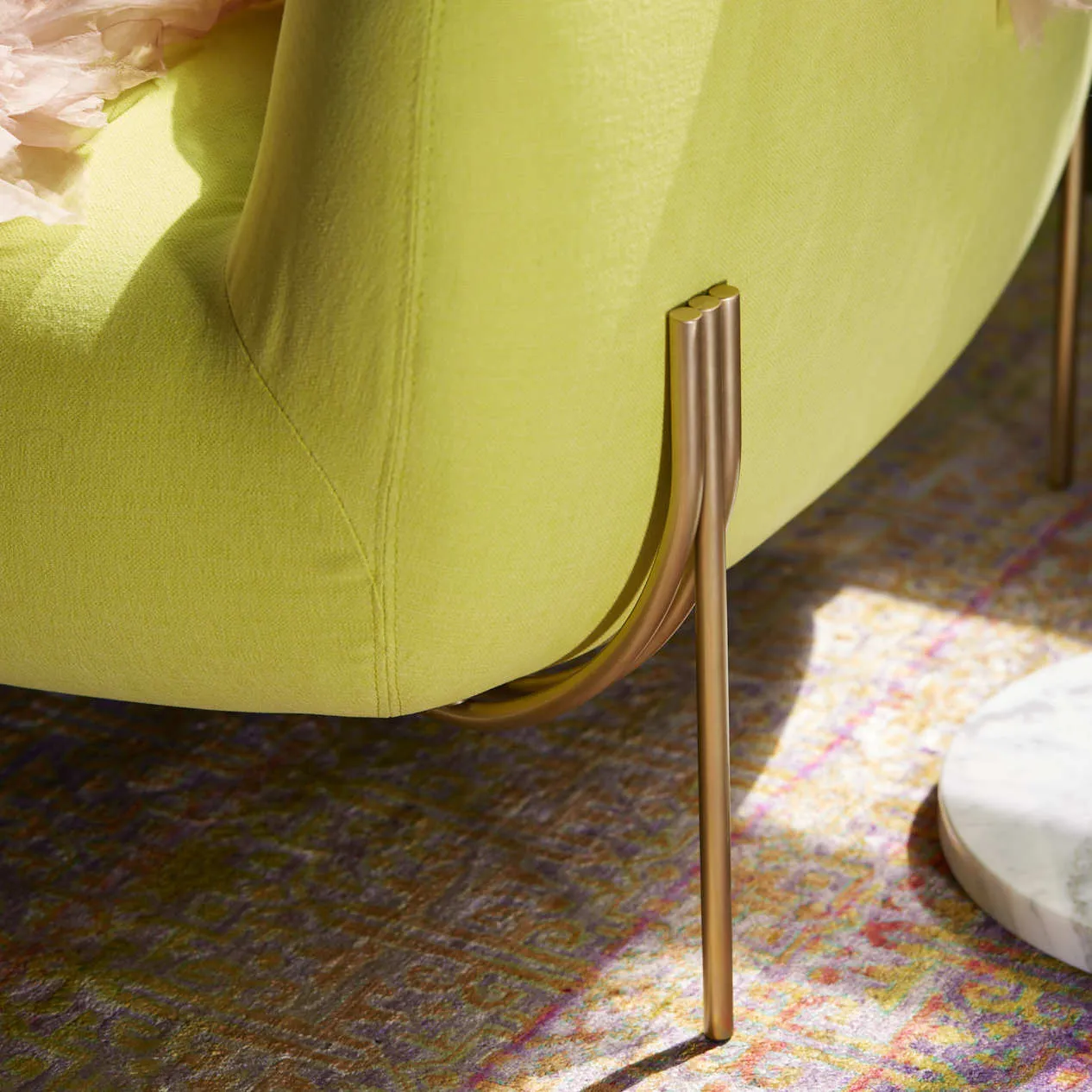 Geo Loveseat, Linen