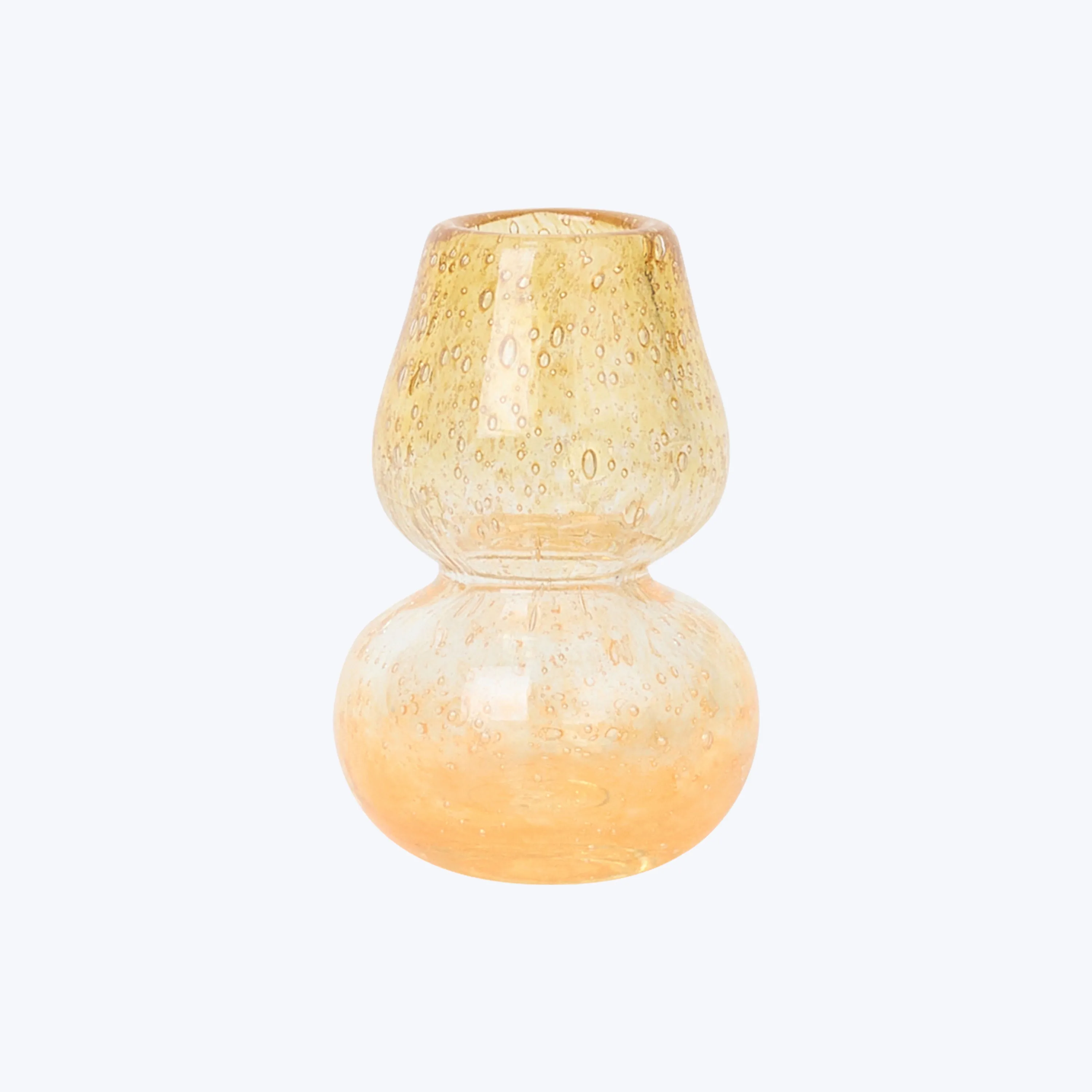 Glass Bubble Candlestick Holder