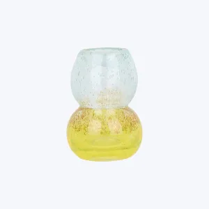 Glass Bubble Candlestick Holder