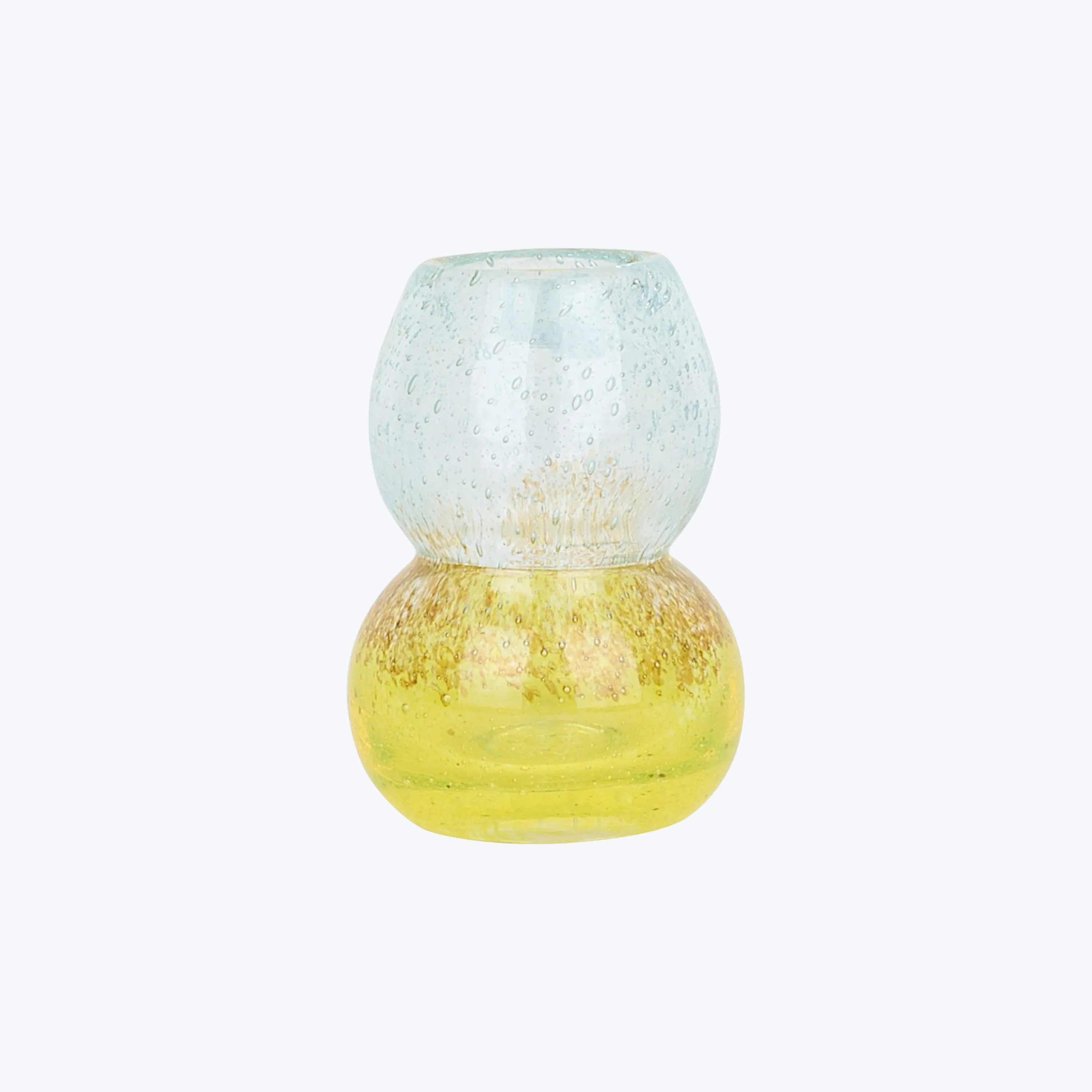 Glass Bubble Candlestick Holder