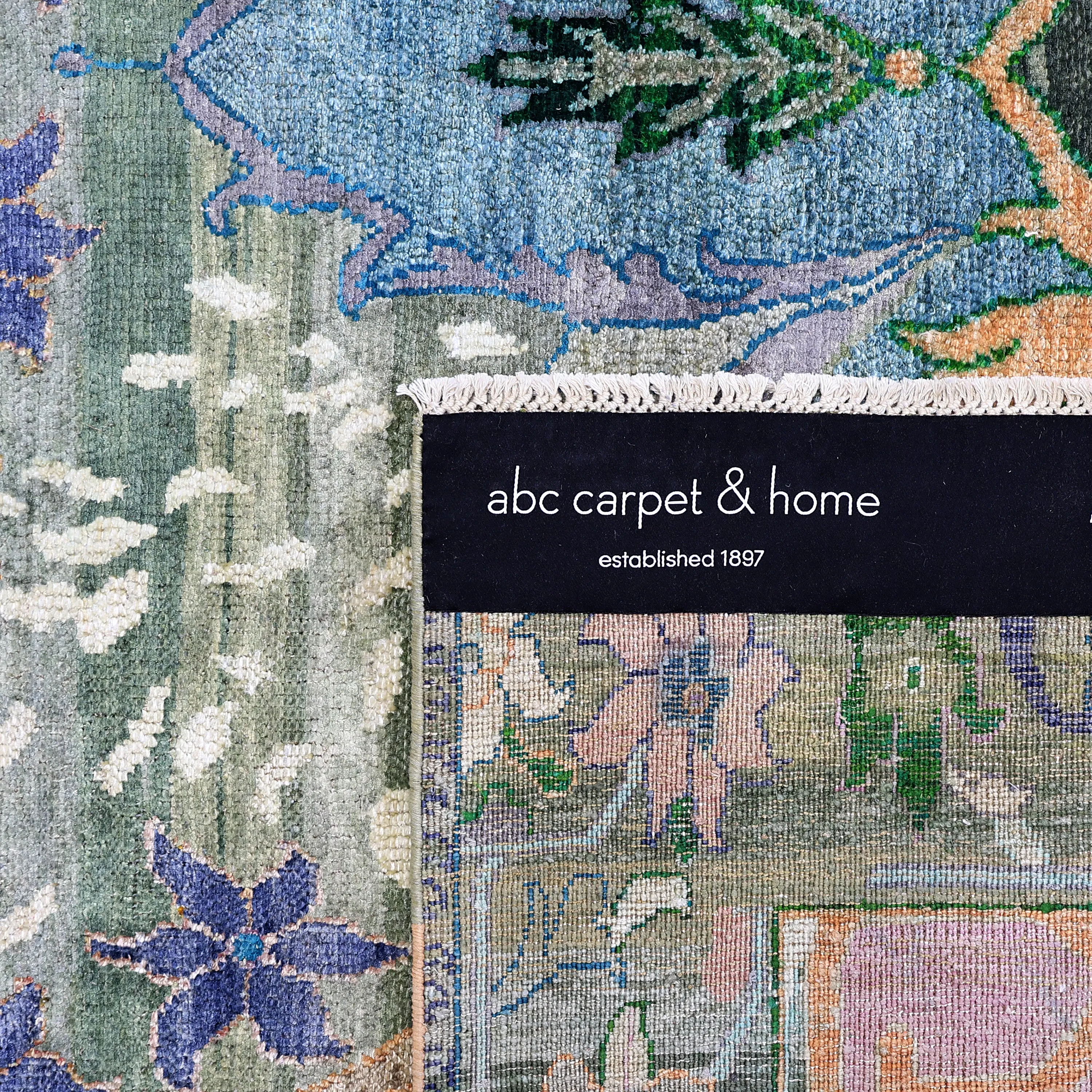 Green Alchemy Transitional Silk Rug - 8'11" x 12'