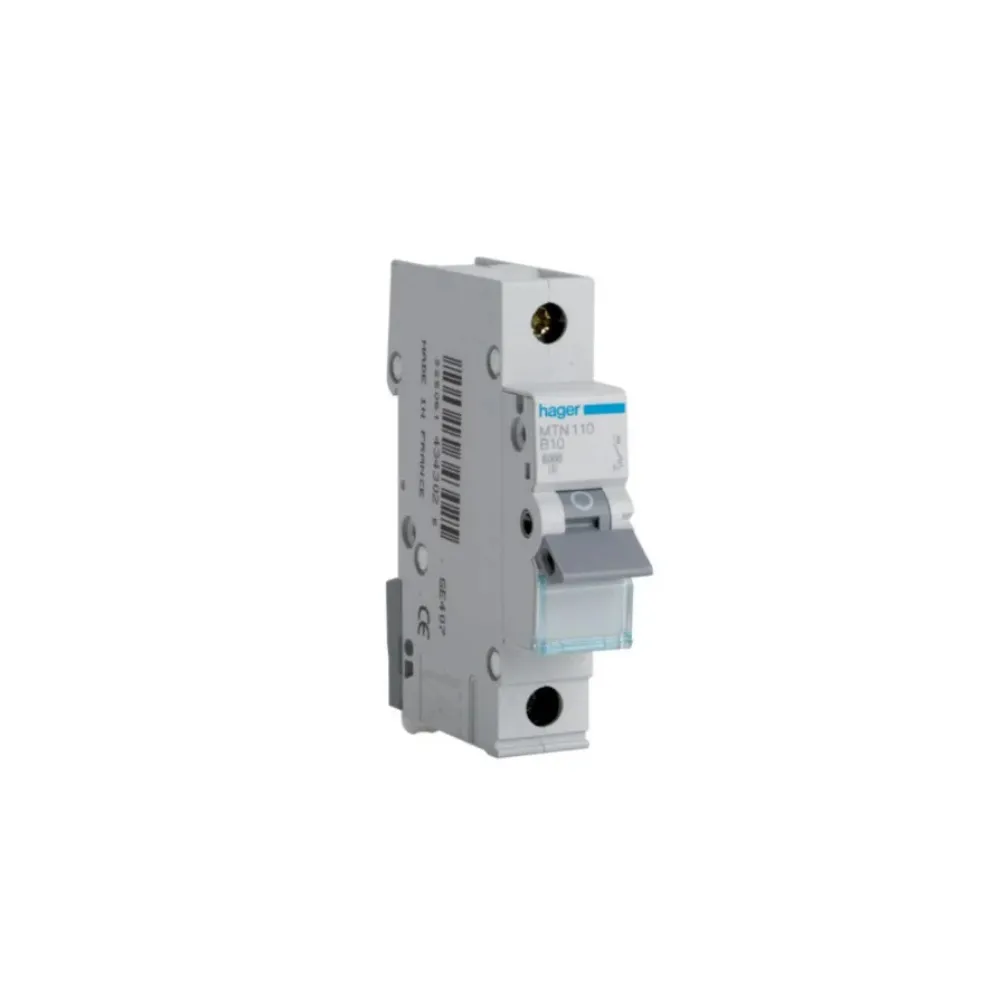 Hager Single Phase MCB MTN Range (6amp to 50amp)