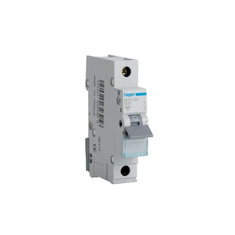 Hager Single Phase MCB MTN Range (6amp to 50amp)
