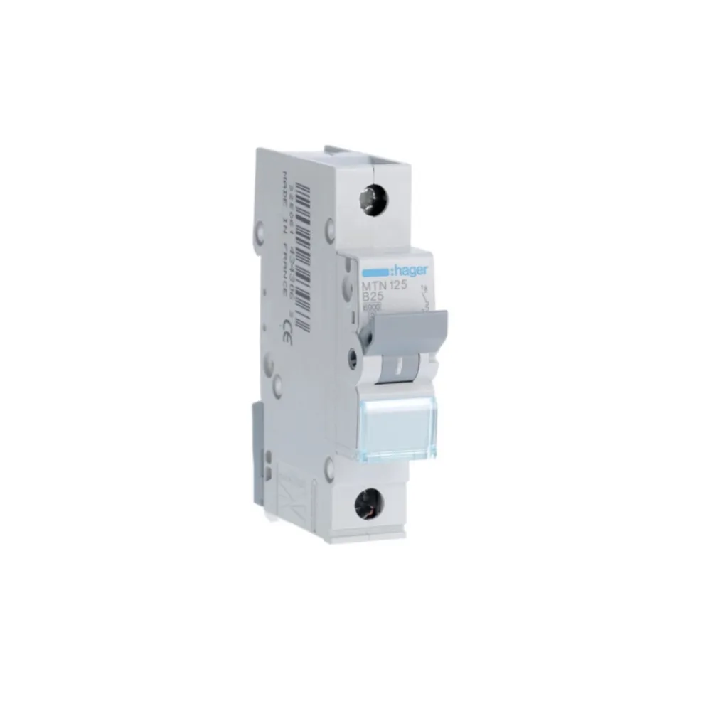 Hager Single Phase MCB MTN Range (6amp to 50amp)