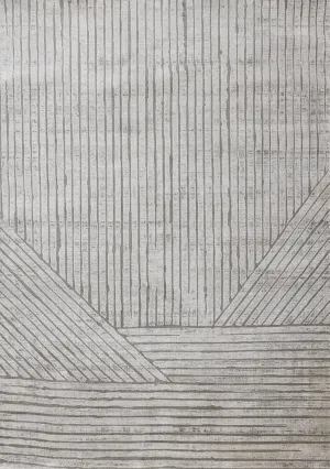 Hayden 5'3" x 7'7" Modern Lines Area Rug - Grey