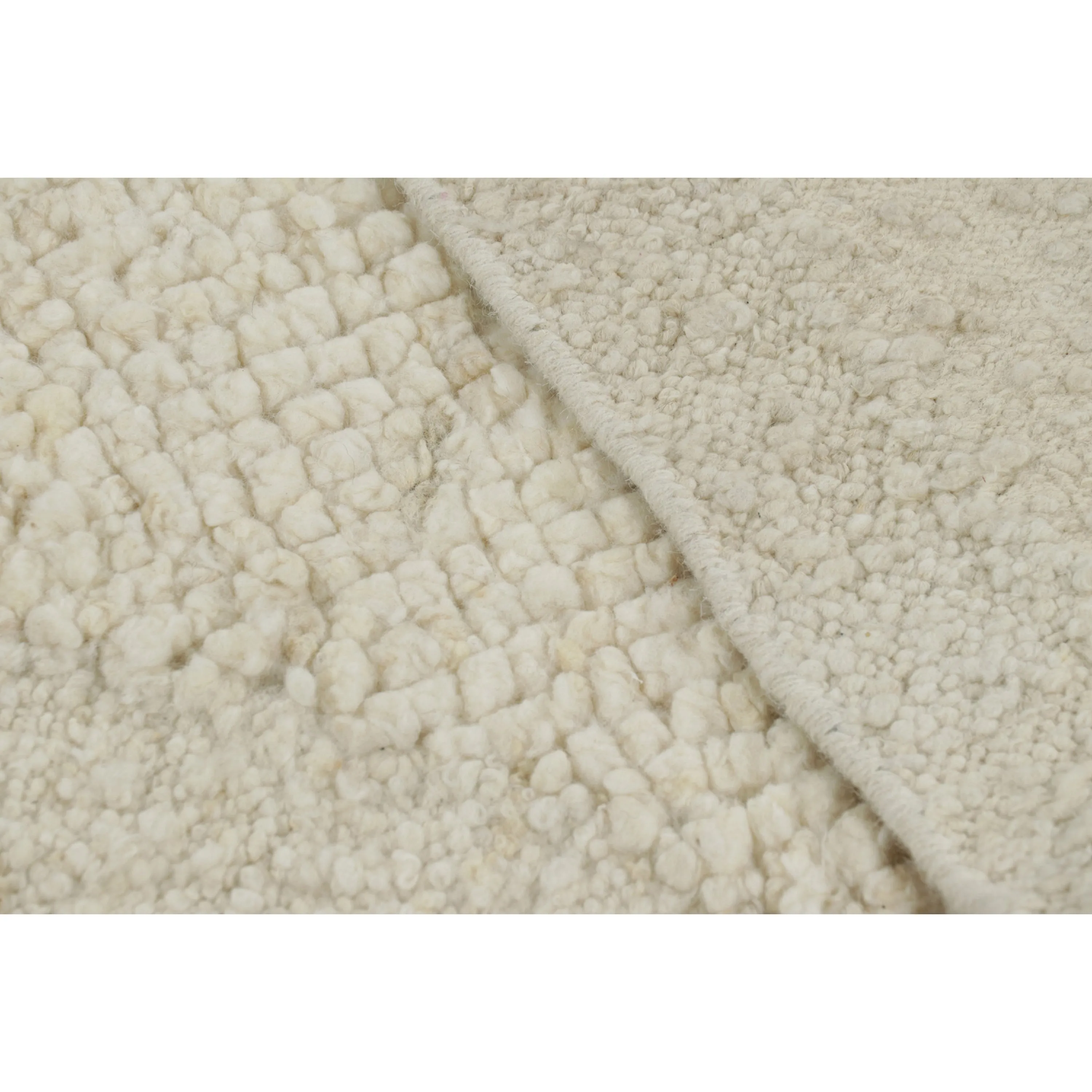 Ivory Moroccan Wool Rug - 7'10" x 9'11"