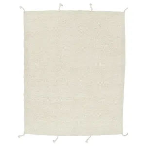 Ivory Moroccan Wool Rug - 7'10" x 9'11"