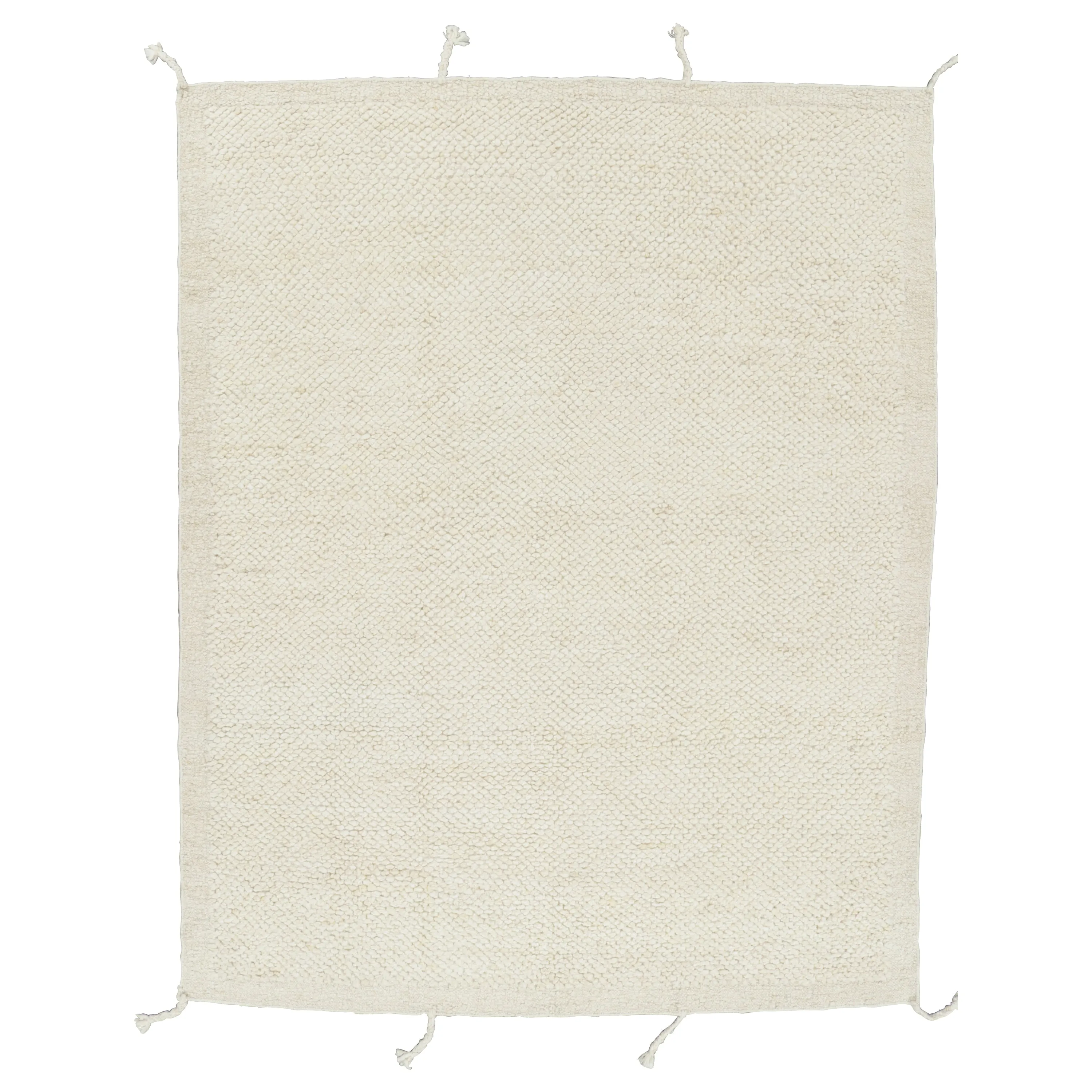Ivory Moroccan Wool Rug - 7'10" x 9'11"