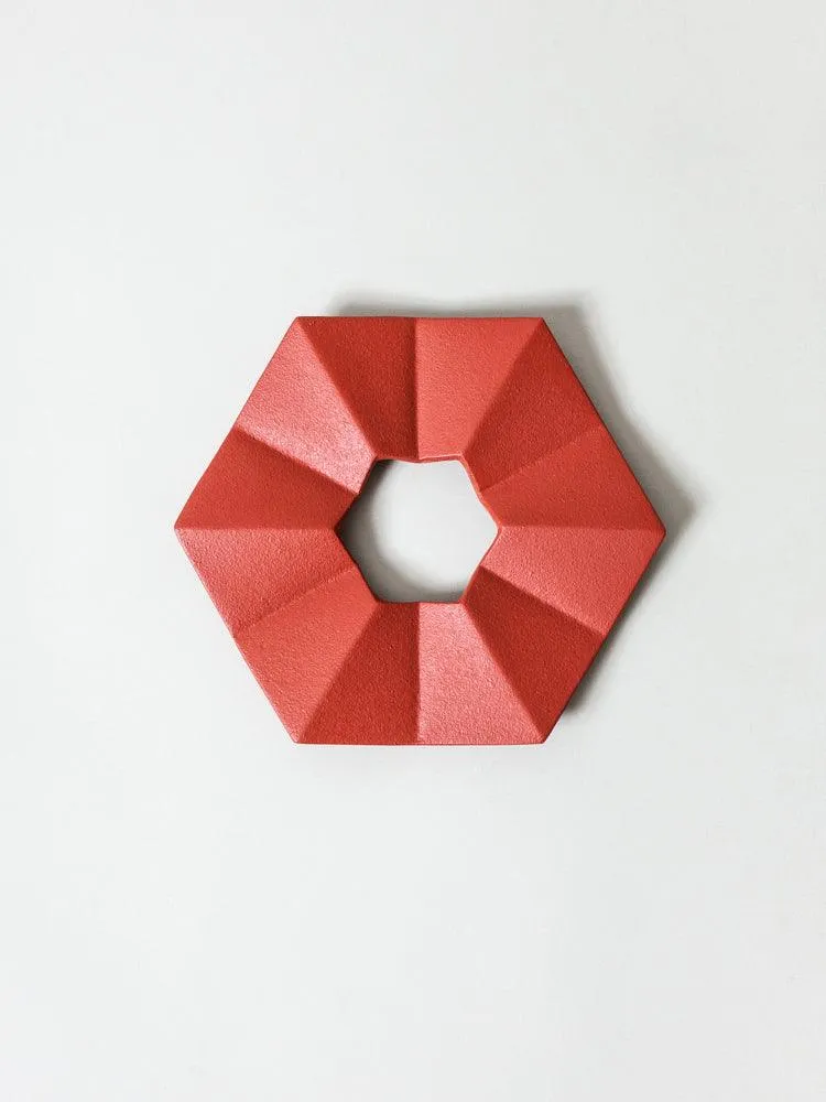 Iwachu Cast Iron Trivet - Origami Red