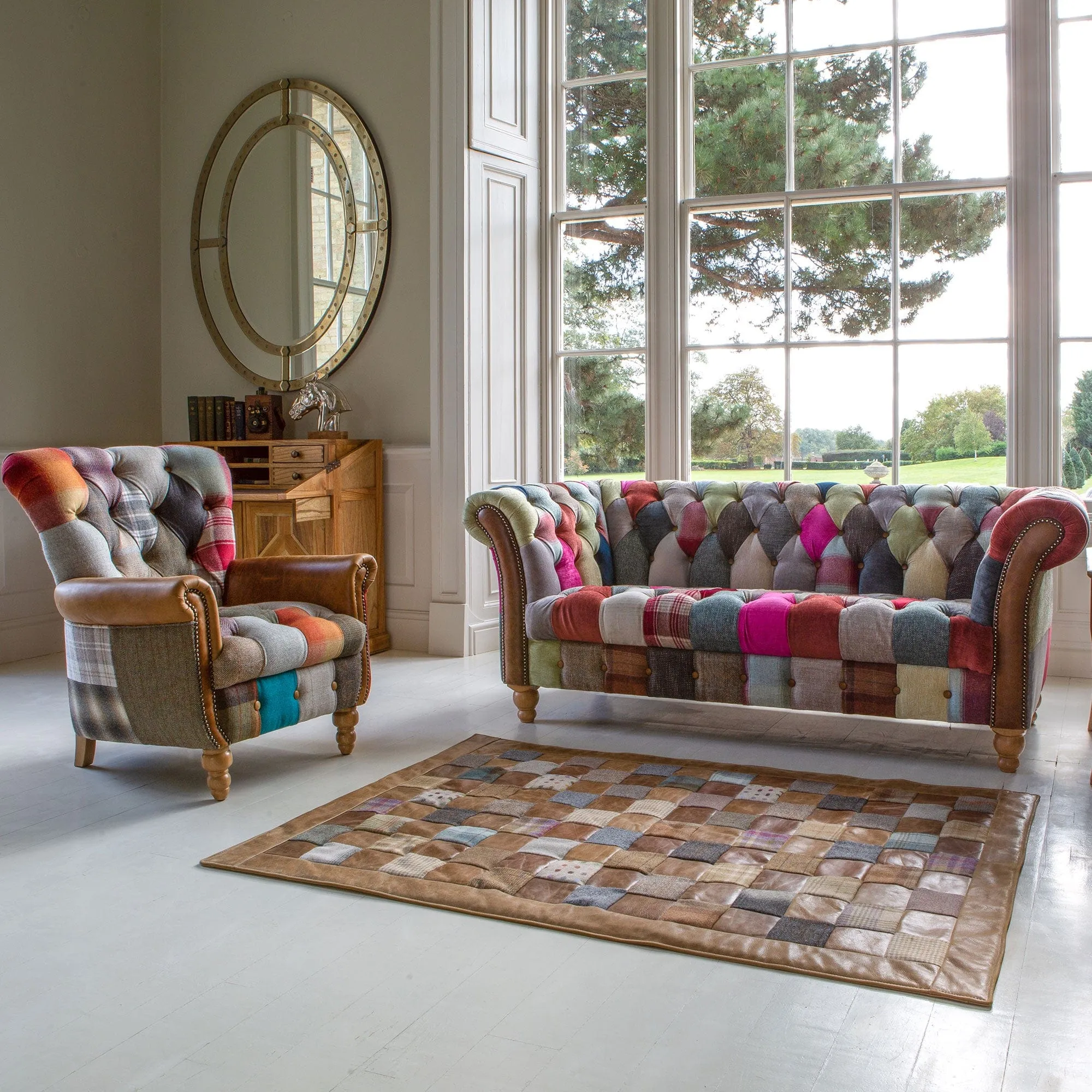 Jones - Chair In Patchwork Fabric